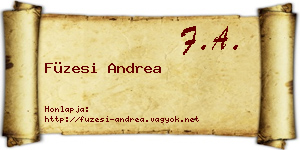 Füzesi Andrea névjegykártya