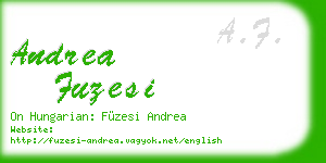 andrea fuzesi business card