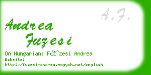 andrea fuzesi business card